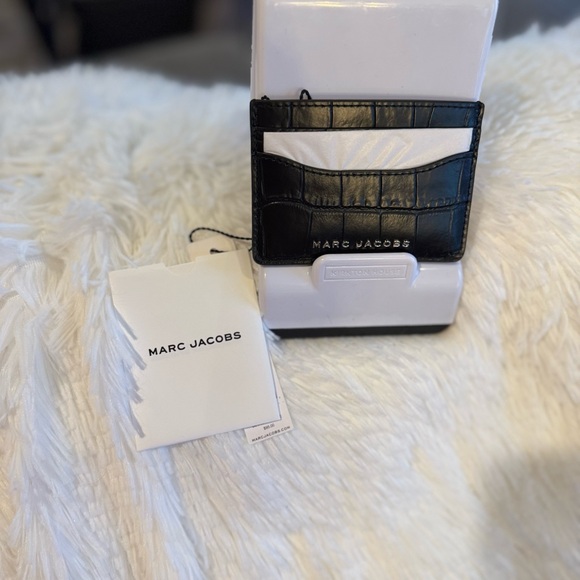 Marc Jacobs Stunning Black Croc Credit Card Case NWT - Picture 7 of 13